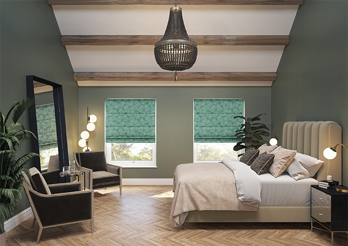 Goa, Pacific Green - Twist&Fit Roman Blind - Image 8